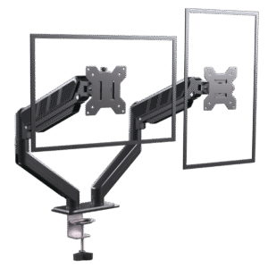 זרוע דו מפרקית כפולה לשני מסכי מחשב עד “32